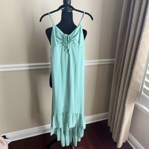 Women's WILD FABLE High Low Hem Cottagecore lined Dress XS mint green Fairy